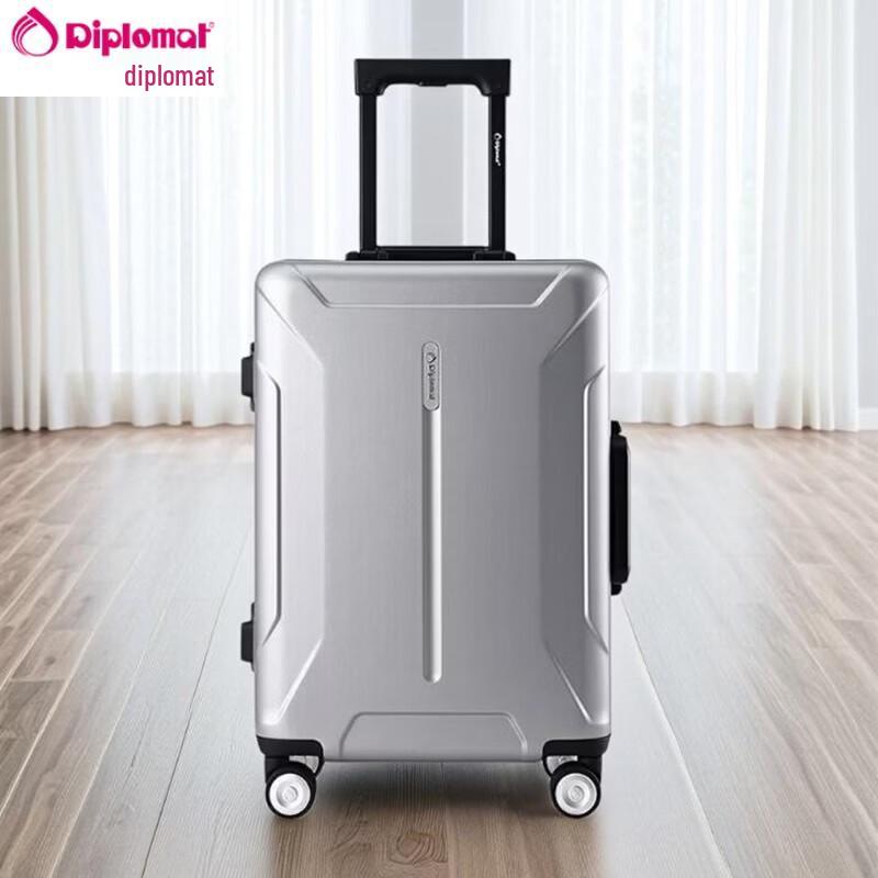 

Diplomat 20-inch Shimmering Silver PC Hardside Carry-on Suitcase
