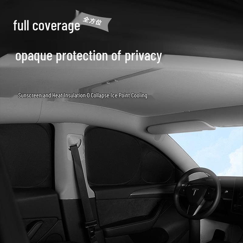 Tesla Model Y Camping Sunshade: New Opaque Privacy Window Curtain