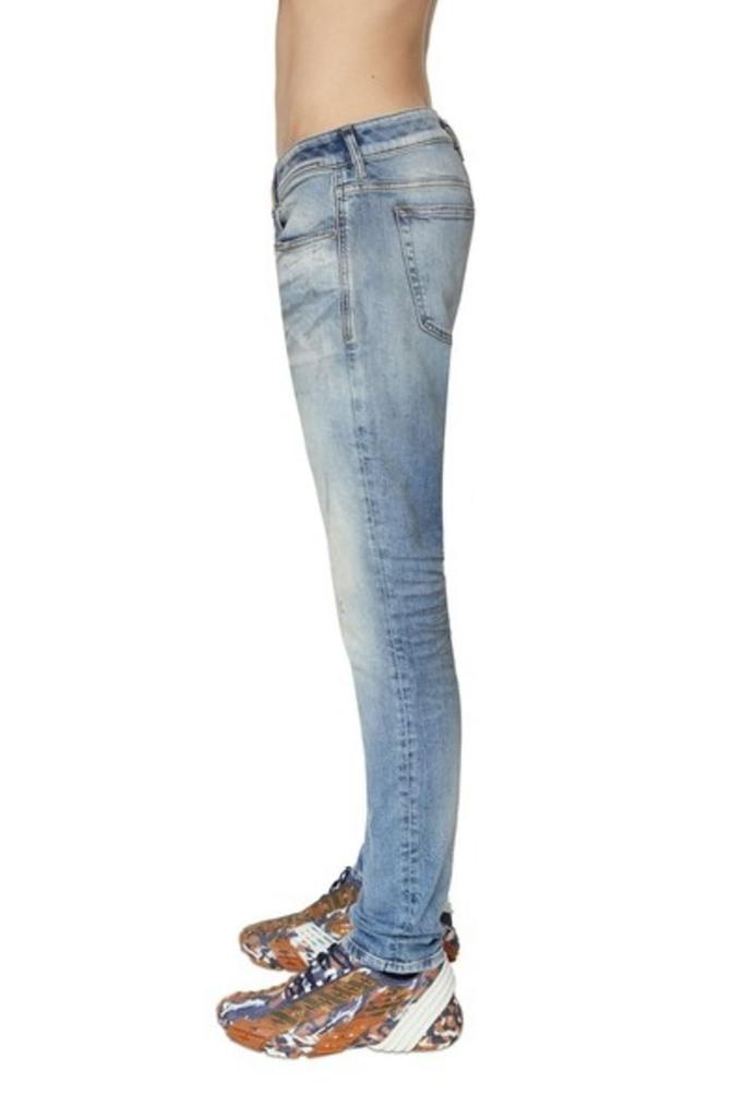 22FW Denim Low Indigo 01 [Diesel] Men's Pants, Skinny, Waist, A03595068BI, 28inch, Blue,