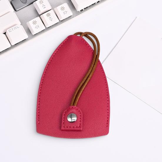 Organizador Porta-Chaves de Couro Sintético Retrátil Chaveiro de Carro Bolsa Anti-Perda Capa Portátil para Armazenamento de Chaves Dispositivo de Fecho de Pressão
