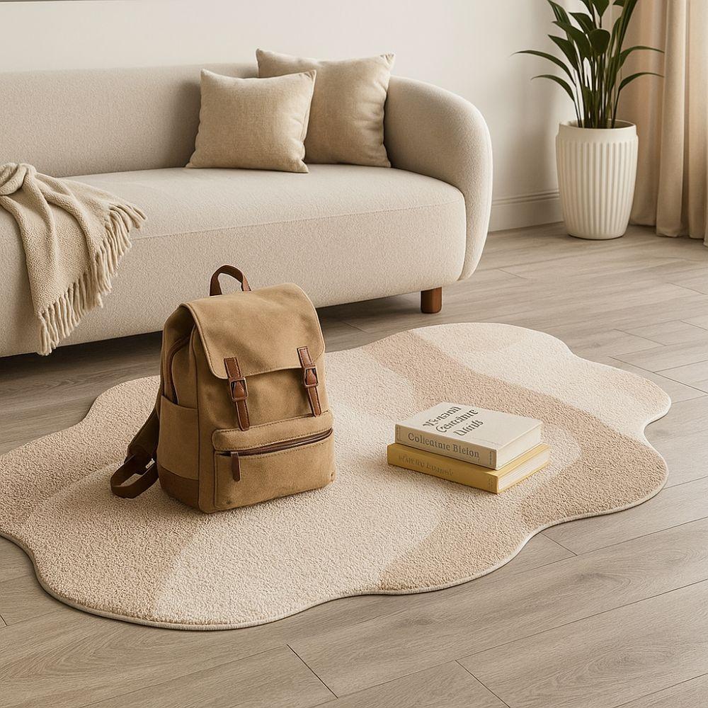 Minimalist Irregular Carpet Cream Style Bedside Carpet Coffee Table Pad Bedroom Rug  Hotel