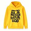 Autumn Kids Hooded Sweatshirt, Bold Wavy Retro Font Inspirational Quote Print Pullover Hoodie, Comfort Casual Top for Boys Girls Daily Wear.