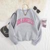 Kadın Rahat Uzun Kollu Harf Baskılı Kapüşonlu Sweatshirt