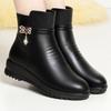 2025 Winter Thick Fur Inner Leather Women's Snow Boots Large Women's Winter Shoes
