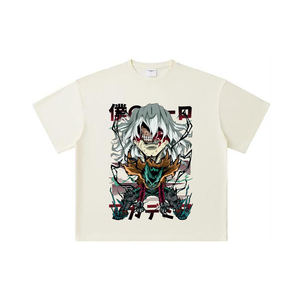 260 GSM Double Yarn 32 Count 100% Cotton My Hero Academia V9 Shigaraki Print Unisex Heavy Cotton T Shirt