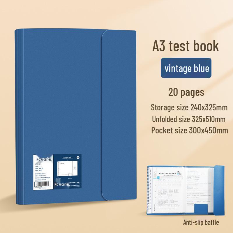A3 Push-Pull Test Paper and Certificate Collection Book for Primary School & Kindergarten
