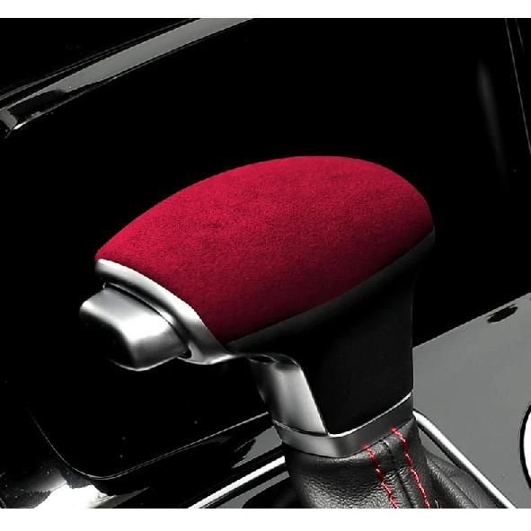 

Alcantara Suede Interiors Parts Gear Lever Shift Handle Knob Cover Sheath Shell Case For KIA KX5 2016 2017 2018 червоний