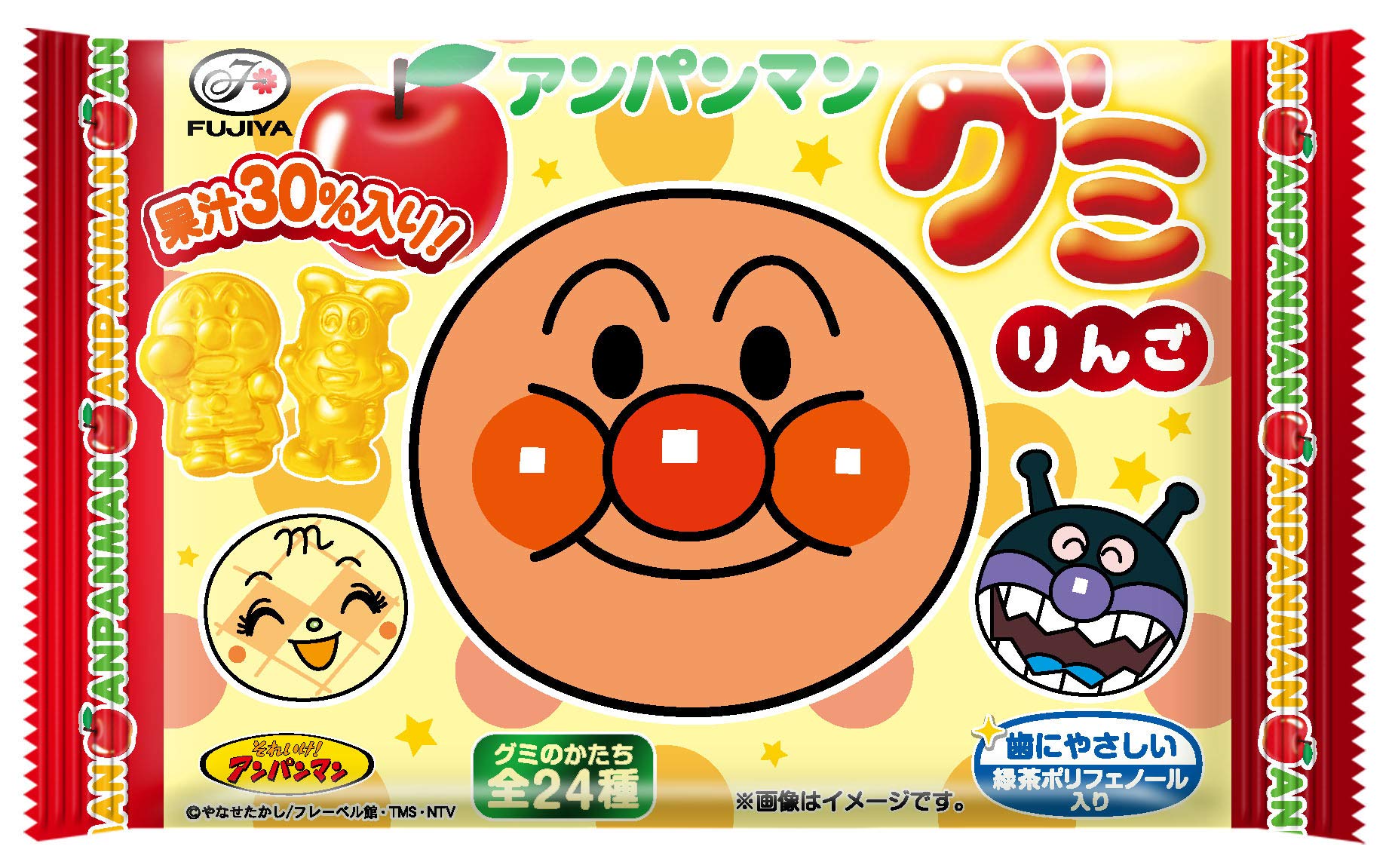

Fujiya Anpanman Gummies 6 шт. x 20 шт. (яблоко)
