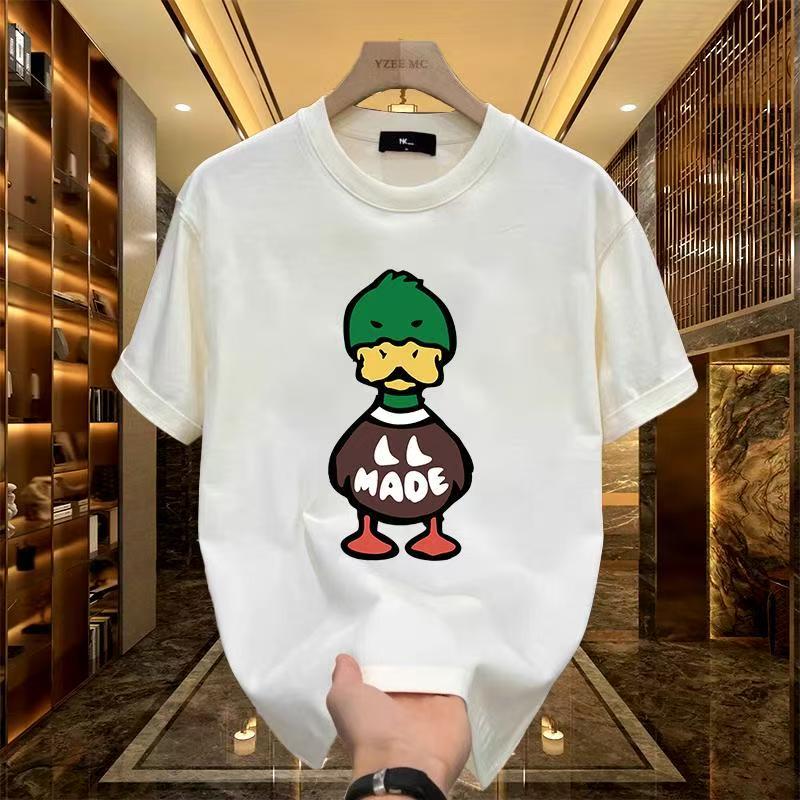Messi 7th Ballon d Or Ducky Tee Paris Victory Cartoon Print | Unisex Oversized Cotton S белый