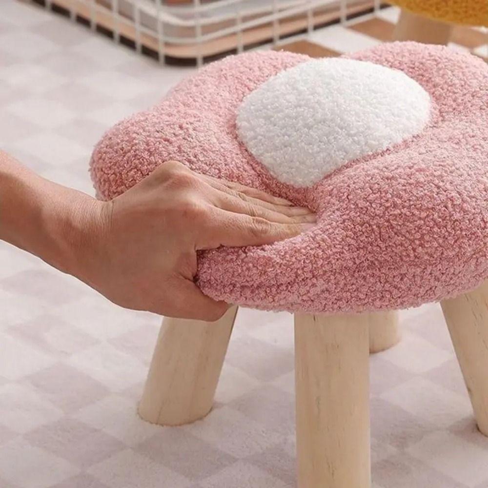 Household Low Stool Soft Sofa Stool Cute Footstool  Living Room