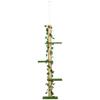 242cm Adjustable Floor-To-Ceiling Cat Tree, with Artificial Decoration, Perches, Anti-Slip Kit - Green