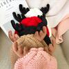 Women Cute Earmuffs Sweater Winter Warm Antlers Knit Hat