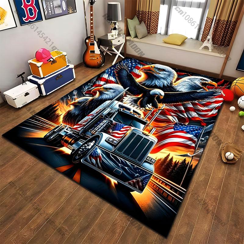 Truck eagle neoncarpet Yoga living room room decor children's crawling mat doormat area rug games floor mat