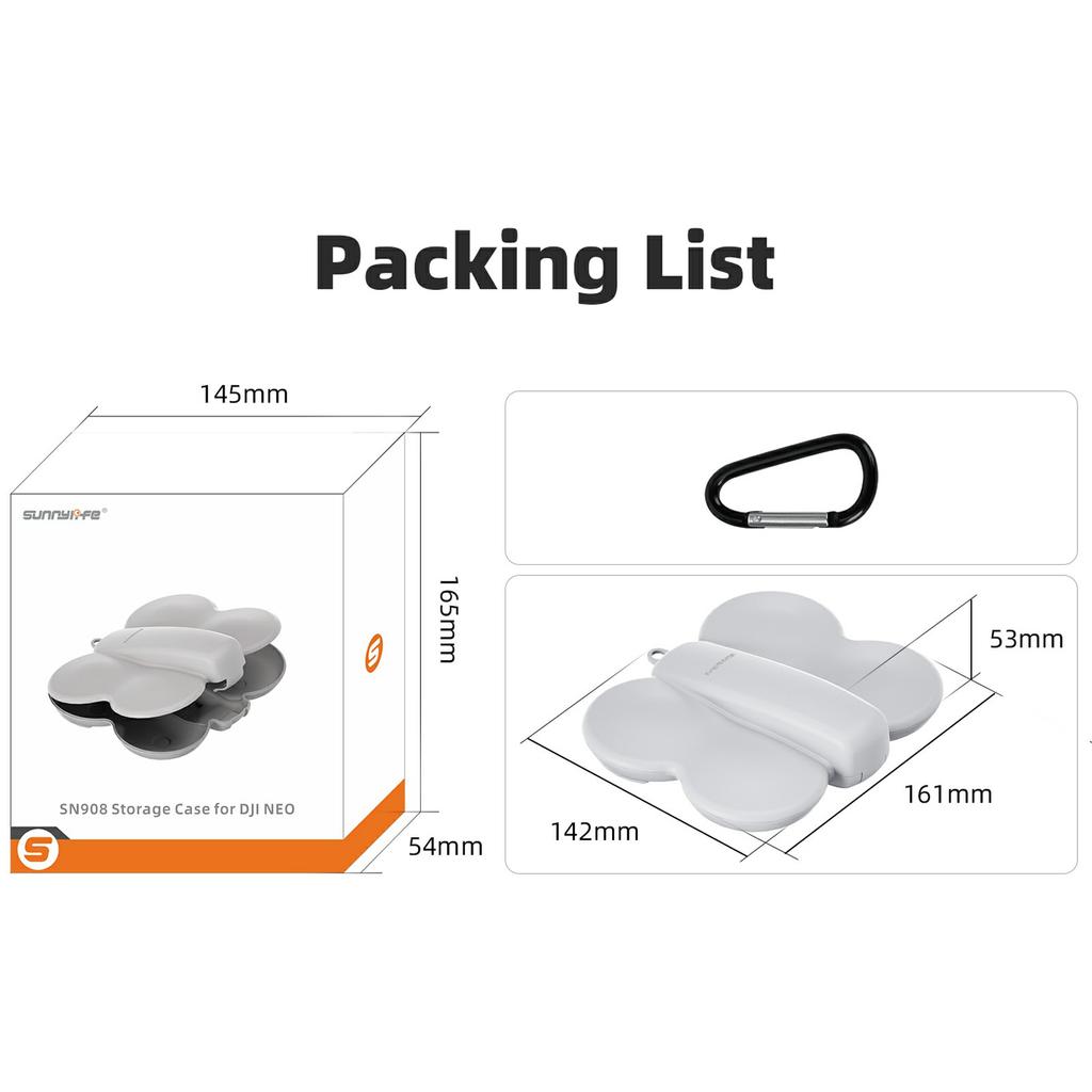 SUNNYLIFE NE-SN908 For DJI Neo Butterfly Storage Case Shockproof Scratch Resistant Protective Case