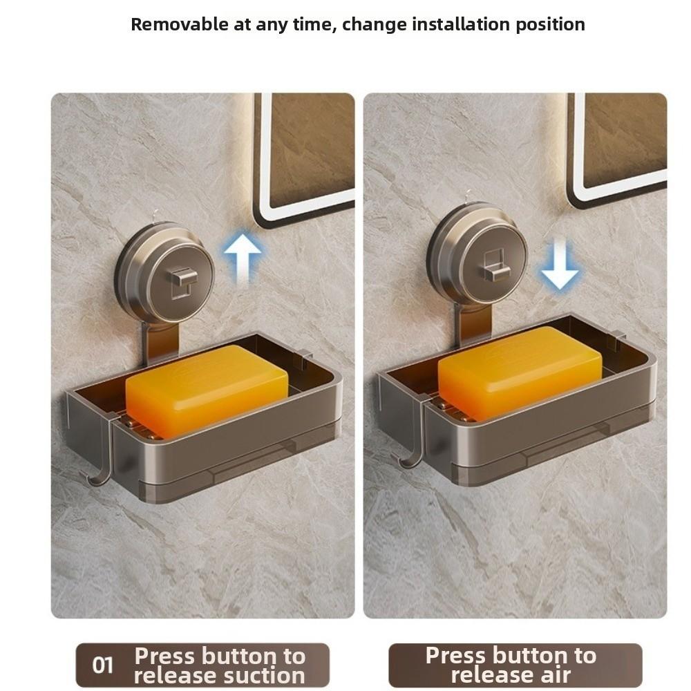 Waterproof Bathroom Soap Holder Suction Cup Soap Storage Rack Wall Mounted Soap Box  Bathroom