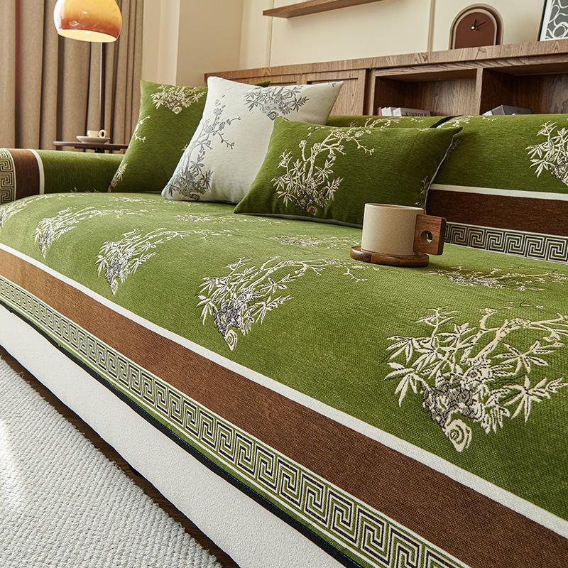 

Chenier New Chinese Sofa Cushion Non-Slip And Dirt-Resistant Four-Season Universal Straight Row Seat Cushion, High-End Sofa Cover 90*70cm