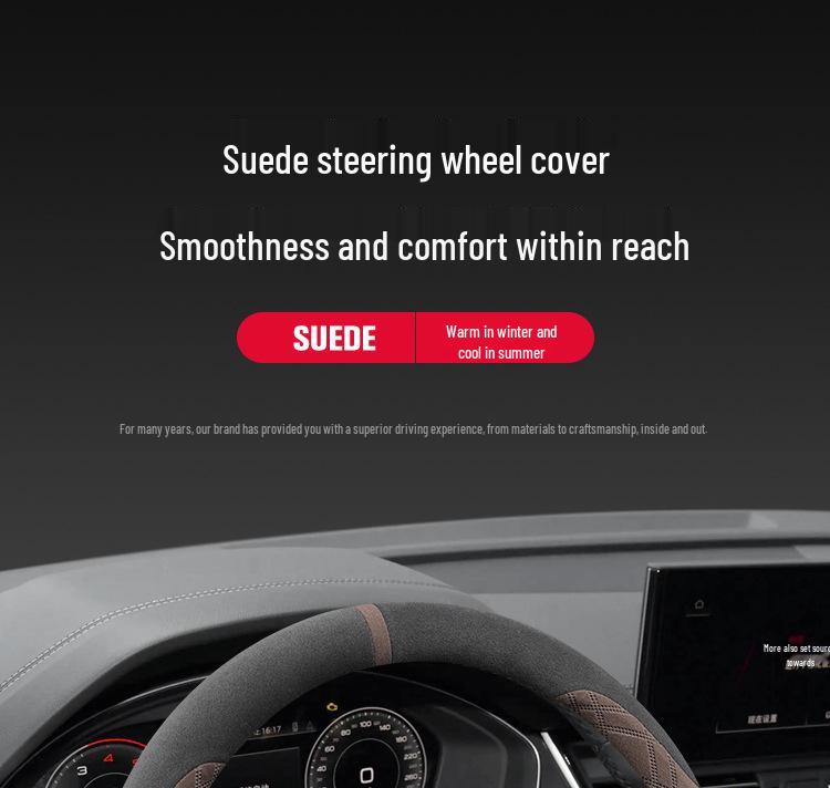 Ultra-Thin Non-Slip Suede Steering Wheel Cover for 23/24 Changan Xingka - All Seasons.