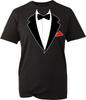 Unisex Tuxedo T Shirt Funny Bow Tie Suit Costume Graphic Tee Fancy Dress Top
