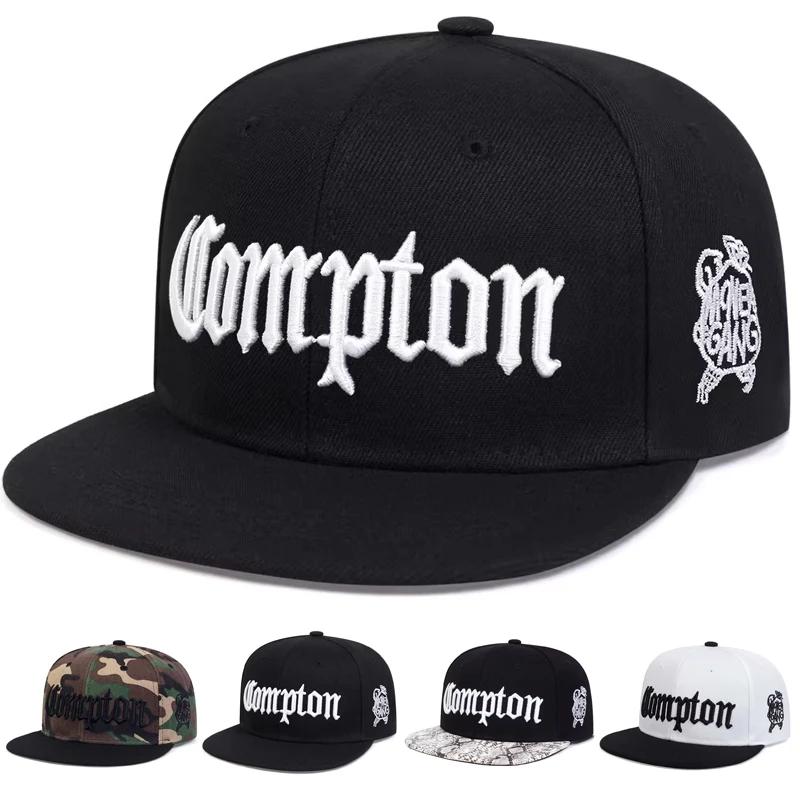 Yiran Bag Women's Unisex Compton Embroidery Hip-Hop Hats Spring And Autumn Outdoor Adjustable Sports Casual Baseball Caps Sunscreen Hat