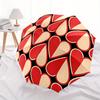 1pc Heart Love Automatic Open/Close Umbrella with Windproof, Functional Design, 8-Rib Sturdy Canopy