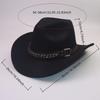 Ethnic topper hat Western cowboy new hat cowboy hat felt hat jazz hat big brim casual Panama