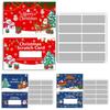 50Pcs/Set DIY Christmas Scratch Off Cards Cartoon Self-Scratchable Surprise Raffle Cards Creative Write‑In Party Gift Vouchers