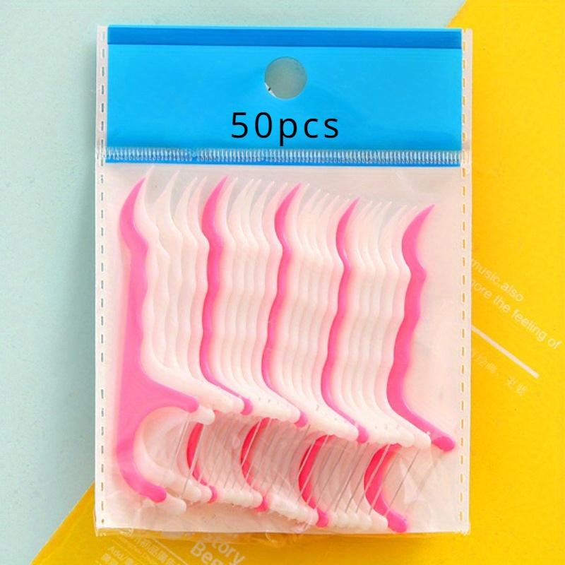 25/50pcsDental Flosser Interdental Brush Clean Teeth Stick Toothpicks Floss Pick Oral Hygiene Tooth Dental Floss Oral Deep Clean