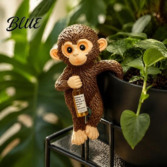 Fun Outdoor Yard Pot Hugger Hanging Statue Monkey Decor Planter Resin Plant Sculpture Cute Miniature Figurine for Flower Edge