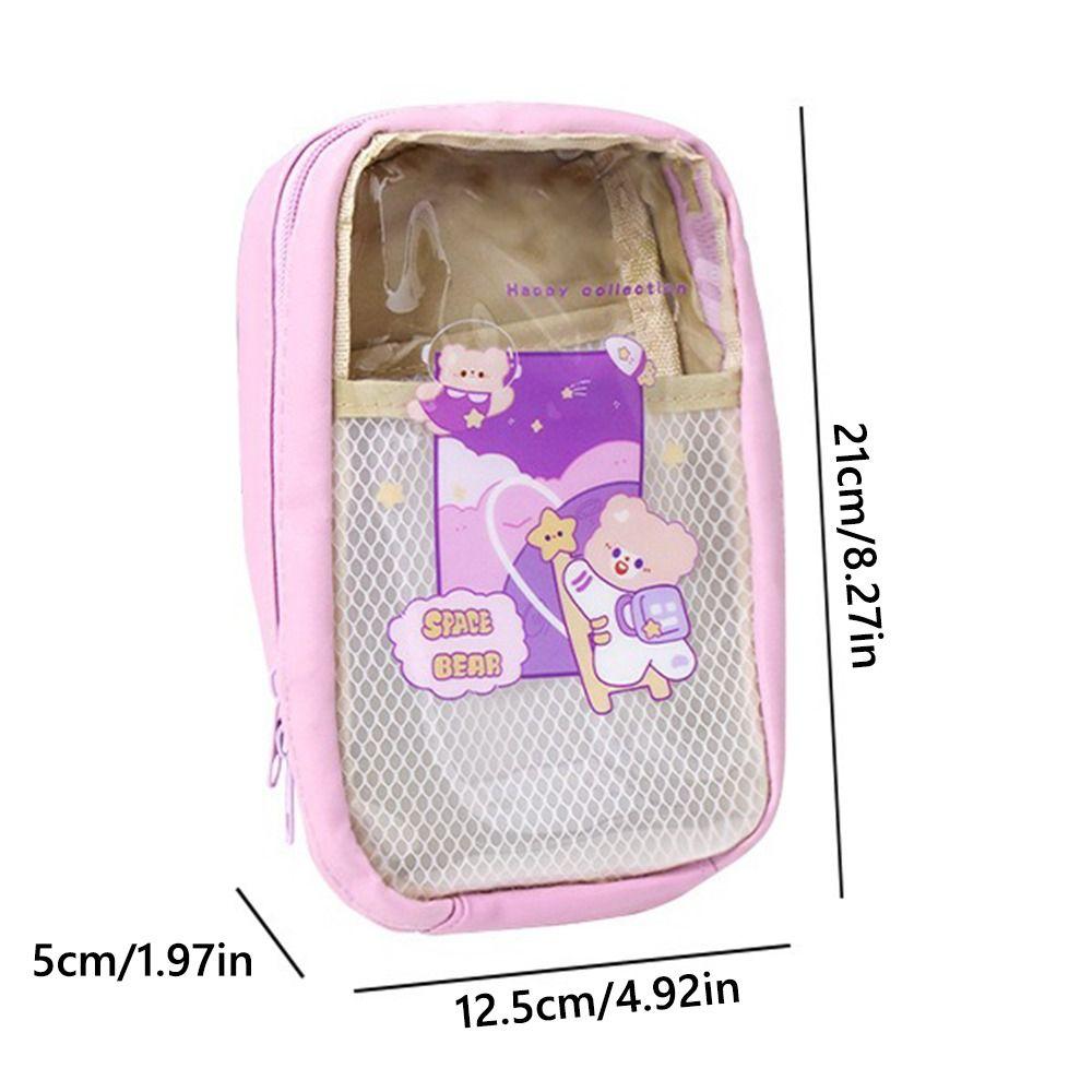 Multilayer Pencil Case Large Capacity Pen Box Cartoon Pen Bag  School Office