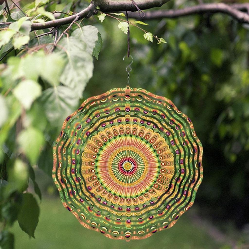 10 inch Hanging Wind Chimes with 360 Rotating Hook Chic Design for Balcony Courtyard Decoration Perfect Gift for Spring Summer
