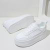 White Women Sneaker High Quality Leather Casual Shoes Designer Height Increasing Sports Shoes for Women Platform Vulcanized Shoe
