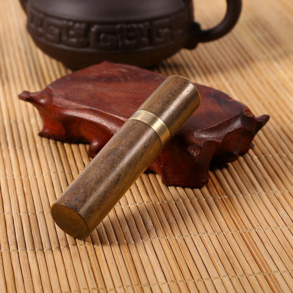 1pc Natural Wood Toothpick Holder Capsule Case Portable Handmade Craft Outdoor Use
