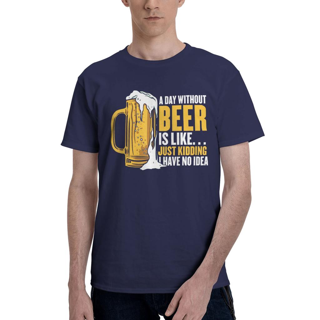 1 Piece Without Graphic 100 Cotton Tshirt Beer Day Tops Tees For Unisex