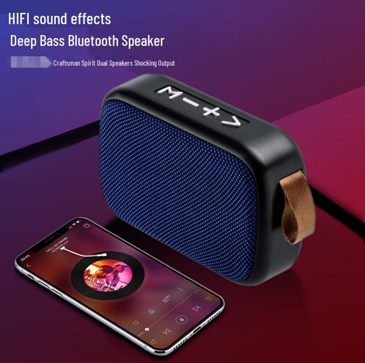 

Беспроводная Bluetooth-колонка G2 с тканевой отделкой для спорта на открытом воздухе, со слотом для карты красный