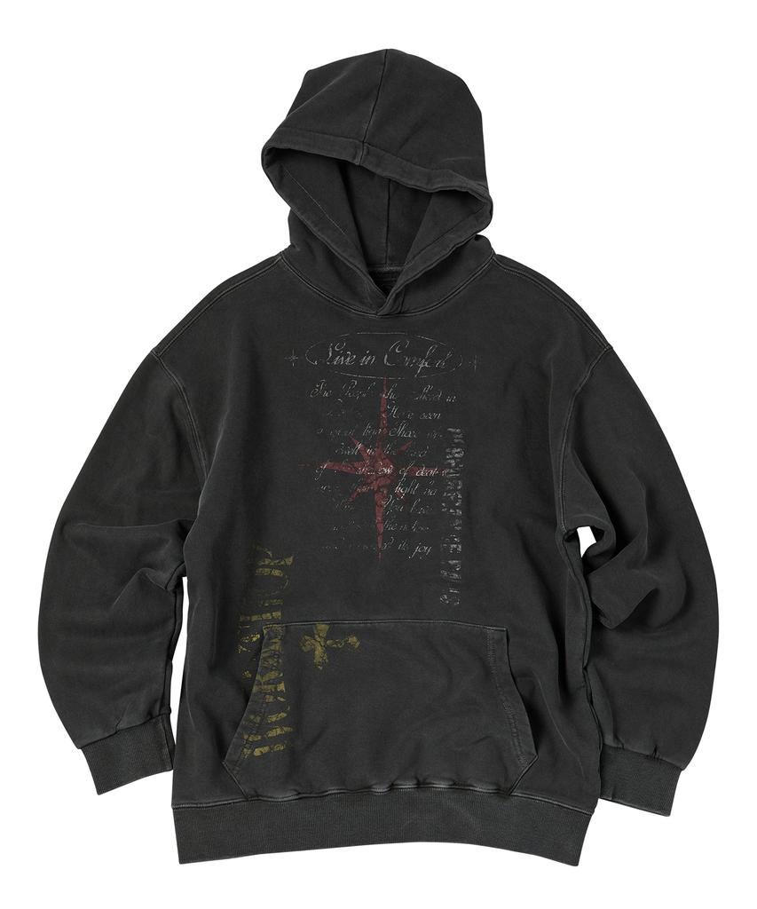 Saint Pigment Hoodie Black Charcoal