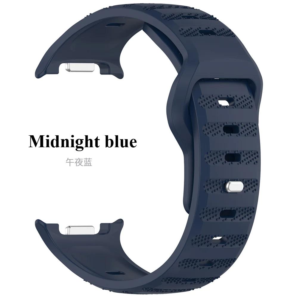 Řemínek pro Samsung Galaxy Watch 8 Classic 46mm Odolný silikonový náramek Nastavitelný náramek se skrytou sponou pro Galaxy Watch 40mm 44mm