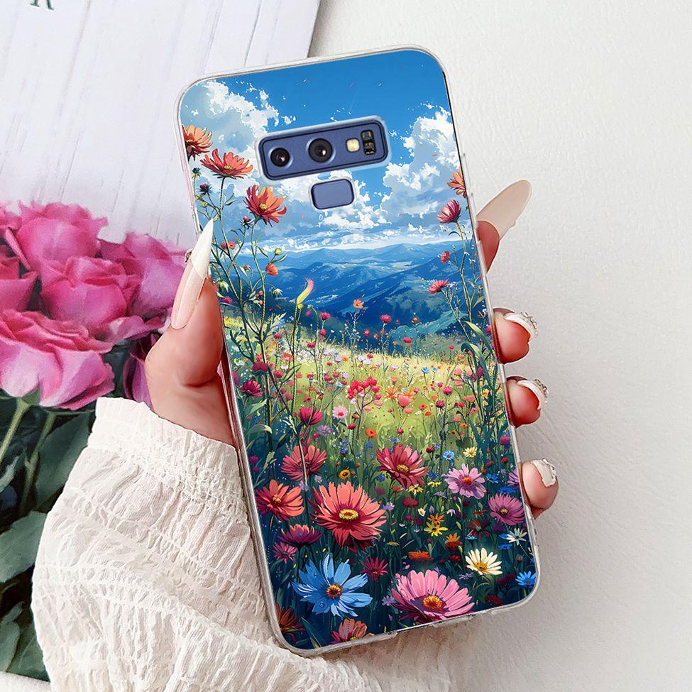 Clear For Samsung Note9 Case Cute Cat Fashion Luxury Painted Soft Cover Phone For Samsung Galaxy Note 9 Case SM-N9600 SM-N960F