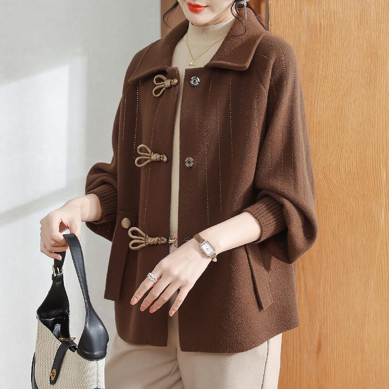

Women s Chinese Style Knitted Cardigan 4XL