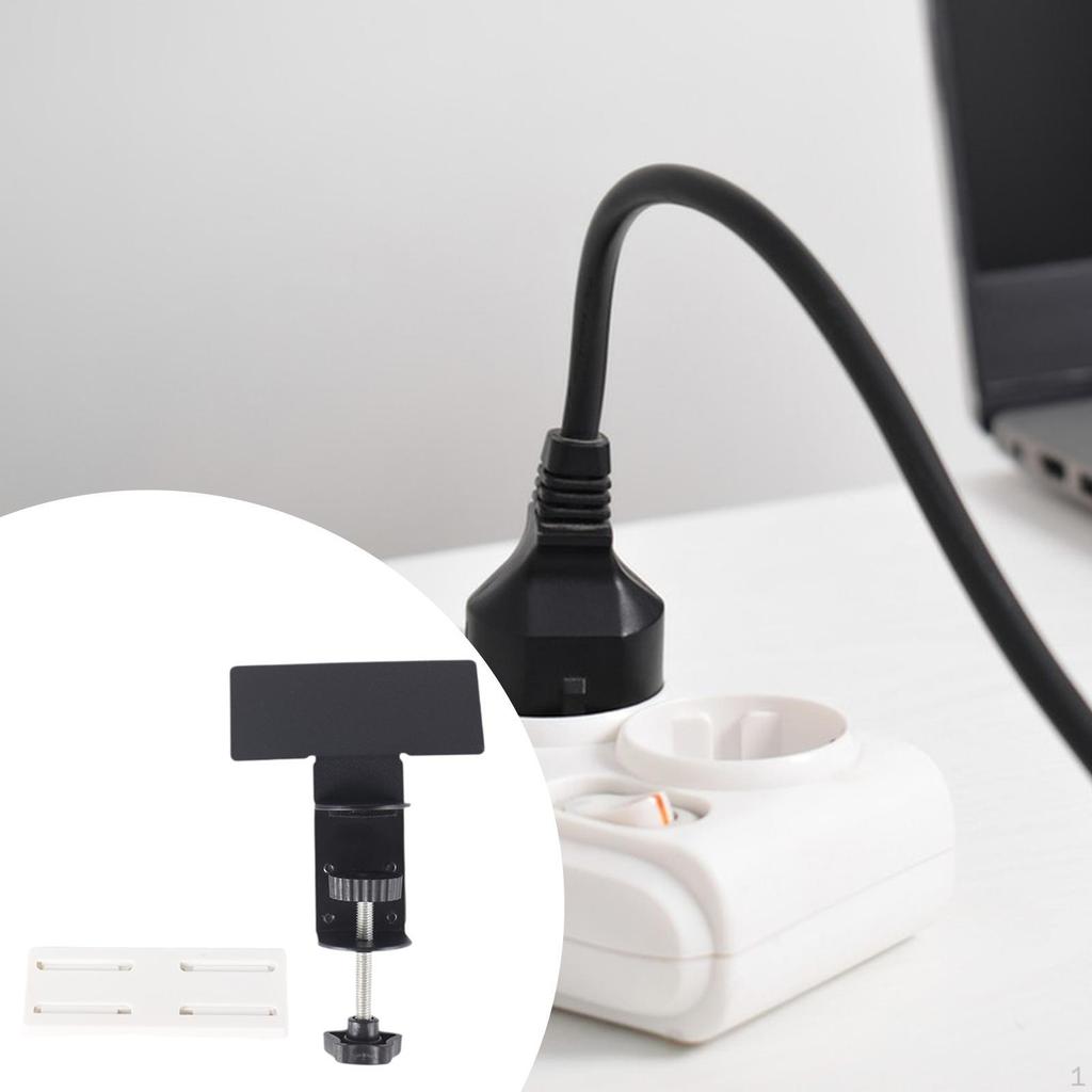 Desk Mount for Power Strip Cable Organizer Convenient Removable Clamp On Holder