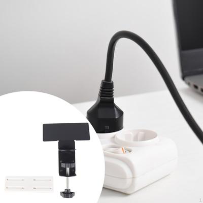 Suporte de Mesa para Organizador de Cabos de Régua de Energia Prático Suporte de Fixação Removível