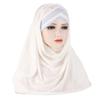 Sofort-Hijab Jersey-Hijabs Für Frauen Kreuz Stirn Pailletten-Turban Muslimische Frauen Hijab-Schal Türkischer Baumwoll-Hijab Für Frauen