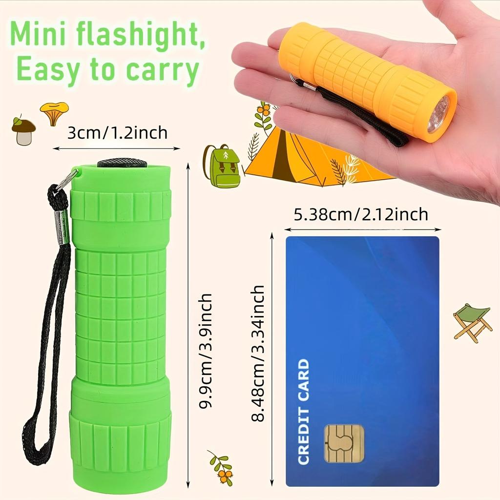 Mini Portable Flashlight Nine XPE Lamp Beads Strong Lighting Using 3*AAA Batteries Pocket Outdoor Emergency Torch Children Gifts