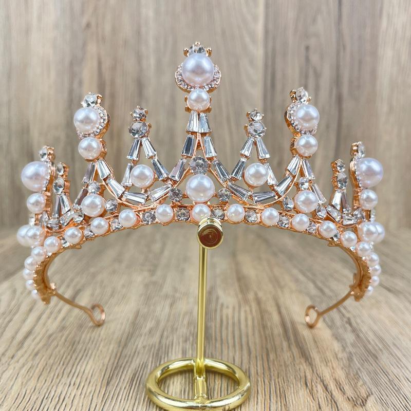 

Каменная пагода свадебная корона горный хрусталь жемчуг корона на день рождения тиара свадебное платье аксессуары свадебные аксессуары для волос