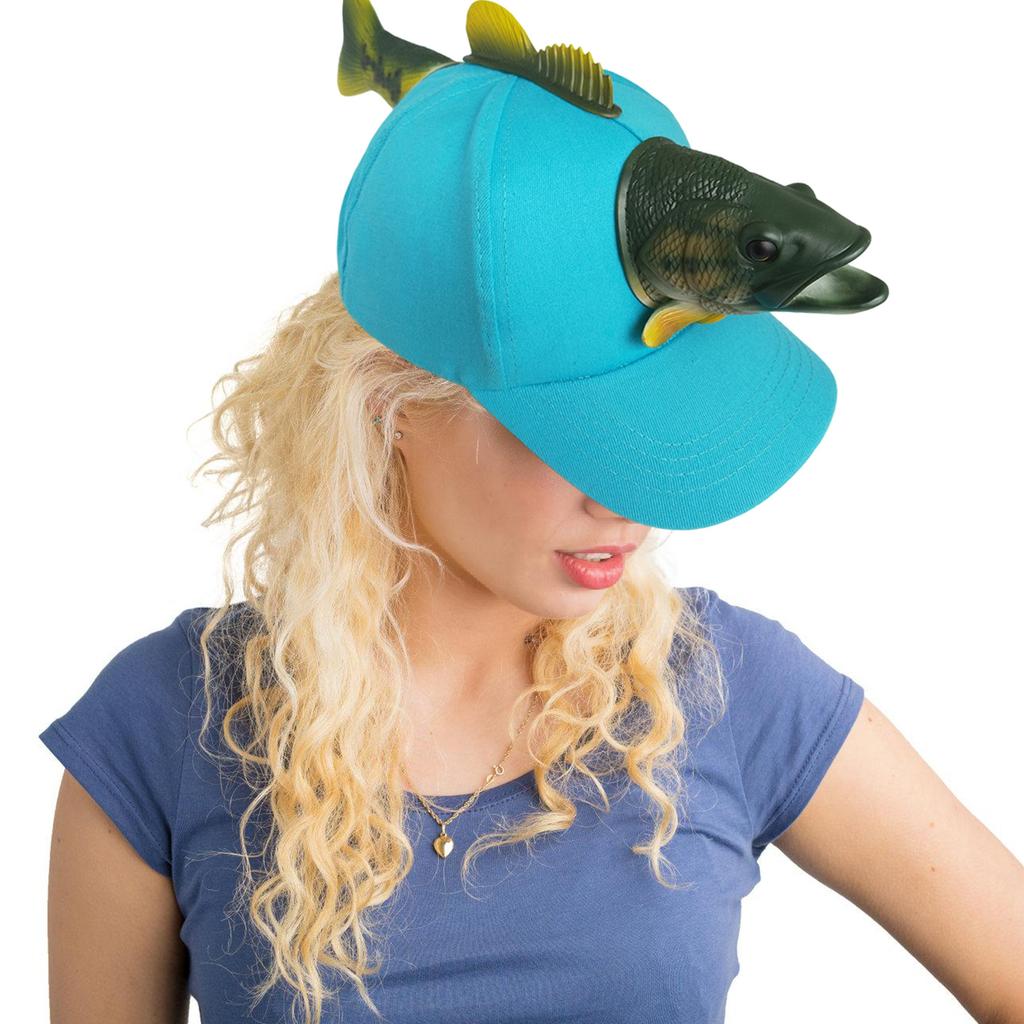 Novelty 3D Fish Hat for Parent Child Funny Fish Animal Baseball Hat for Birthday Party Creative Theme Party Hat Headwear