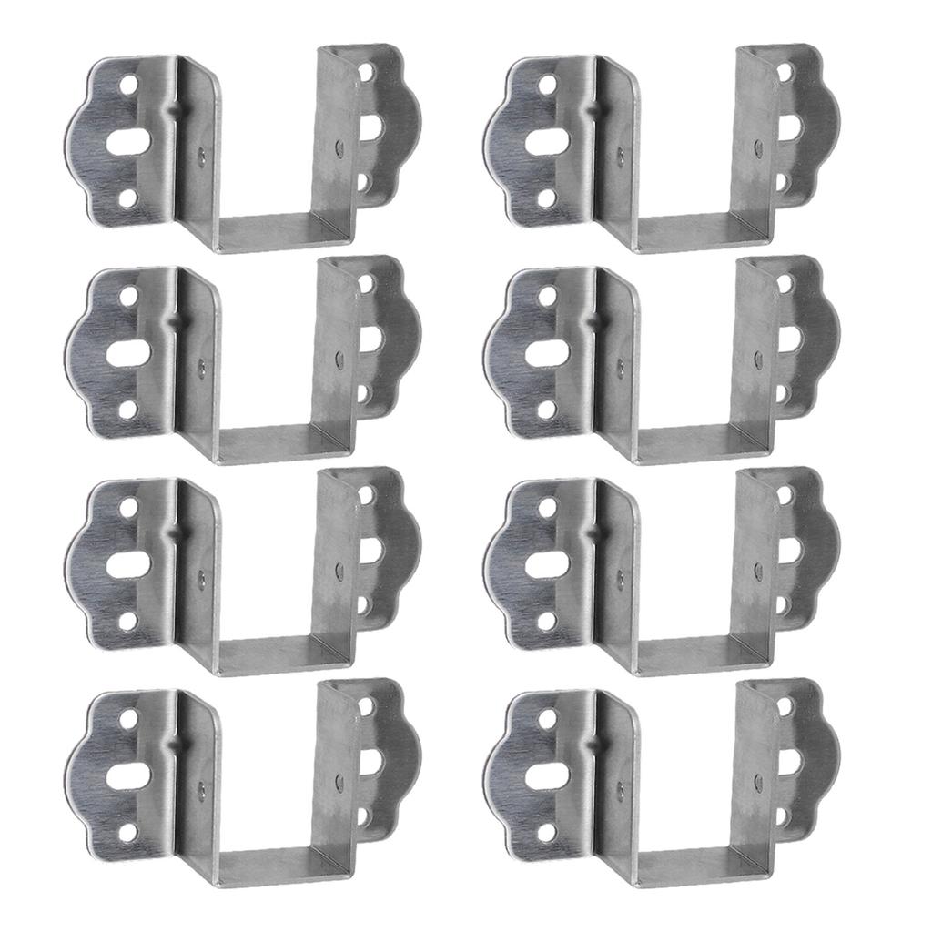 8pcs Bed Connectors Metal Furniture Brackets Bed Frame Clamps Set for Firm Bed Frame Support & Anti Corrosion Protection