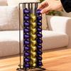 Elegant Iron Constructed Coffee Pod Display Rack With Capacity For 60 Unit Ideal Gift Coffee Enthusiasts Stylish Functional