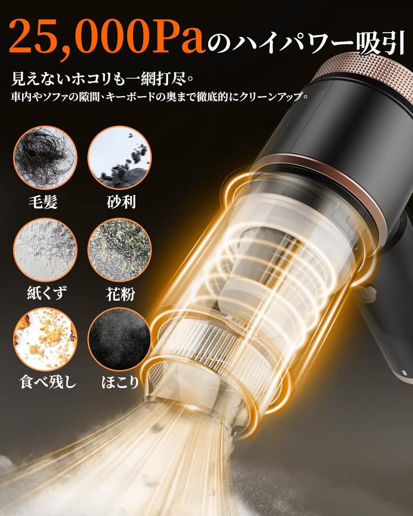 Cusly Car Vacuum , Handy Vacuum , 25000PA Type-C Cordless Powerful Wet and