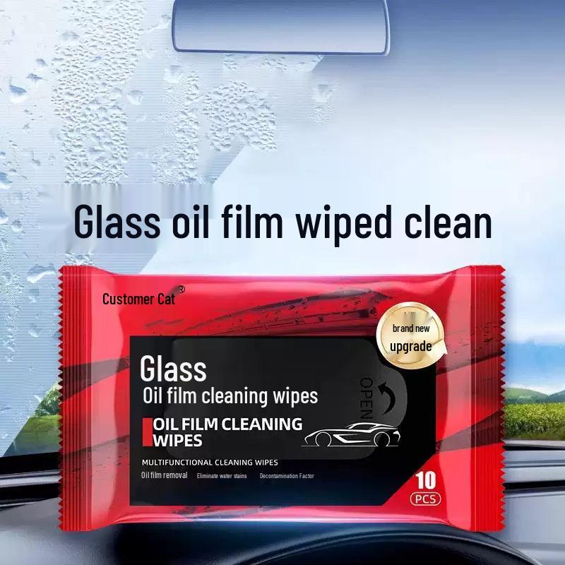 Oil Film Remover Car Glass Wipes - Stain-Free Cleaning for Glass Stains