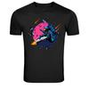 Astronaut Riding Rocket Space Surf Graphic T-Shirt