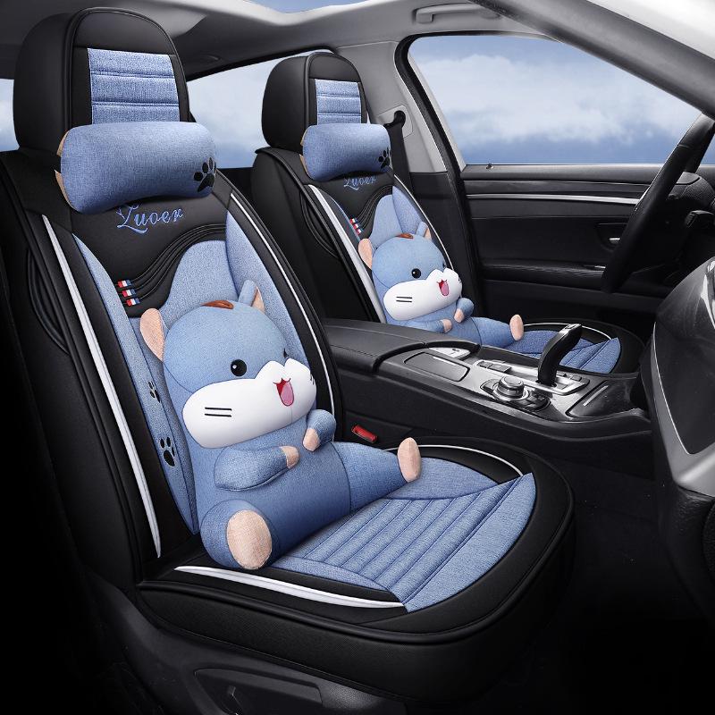 2020 Cartoon Buckwheat Car Seat Cushion - Full Cover, All-Season